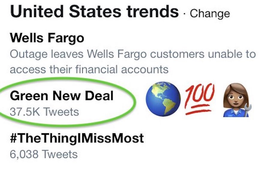 New Green Deal Trending
