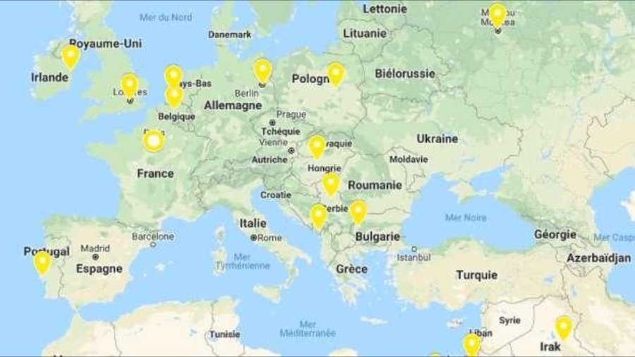 yellow vest map