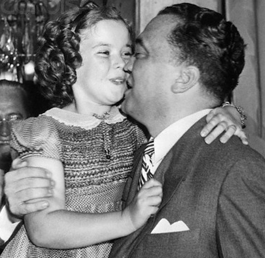 J. Edgar Hoover and Shirley Temple - Kiss 1