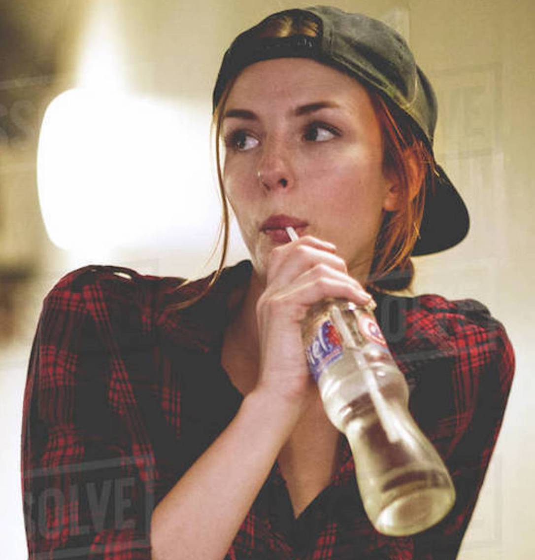 woman drinking bottle