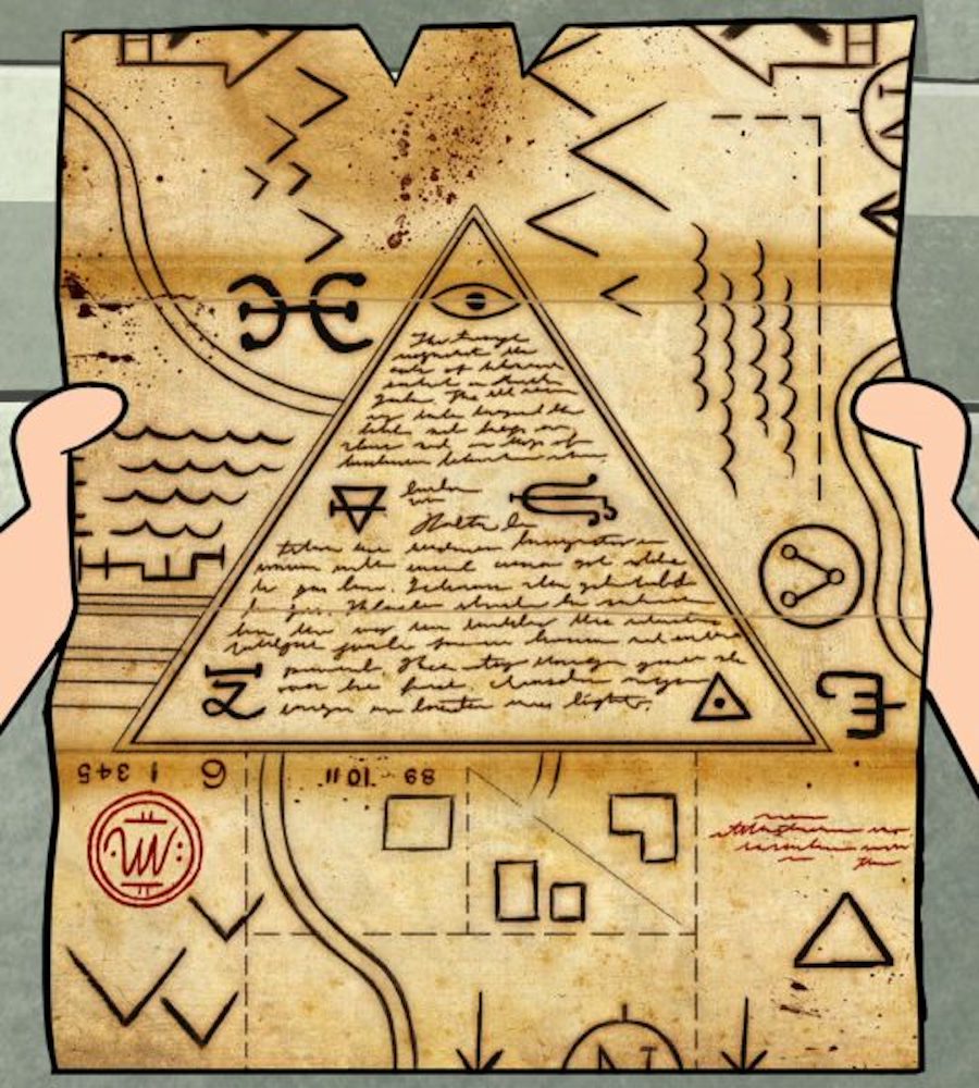gravity falls map pyramid eye