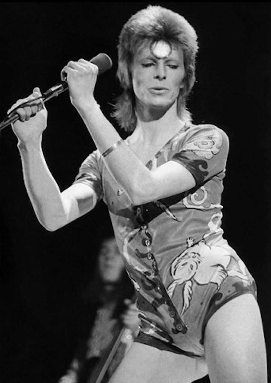 David Bowie performing on stage 1973