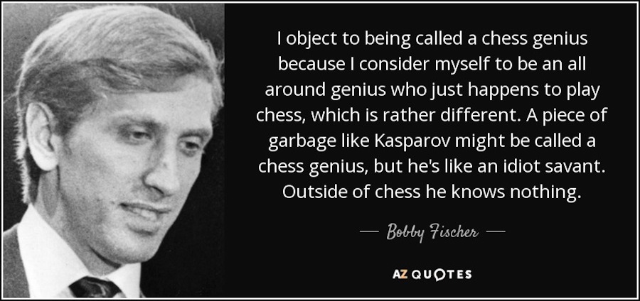 bobby fischer on genius (limitations of chess)