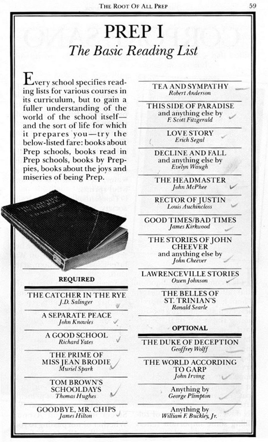 preppy handbook reading list