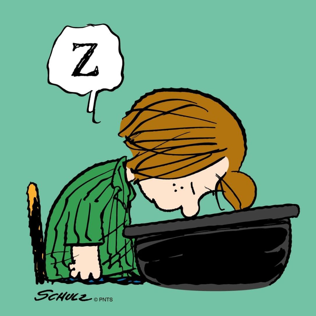 peppermint patty sleeping