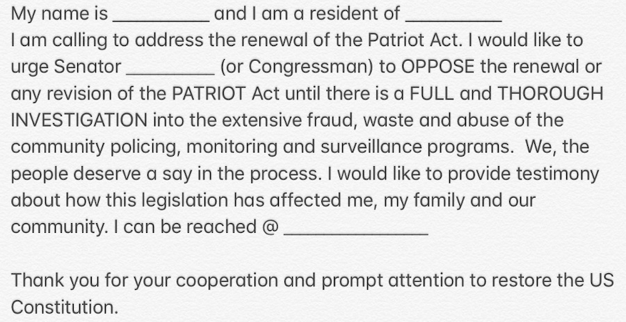patriot act script
