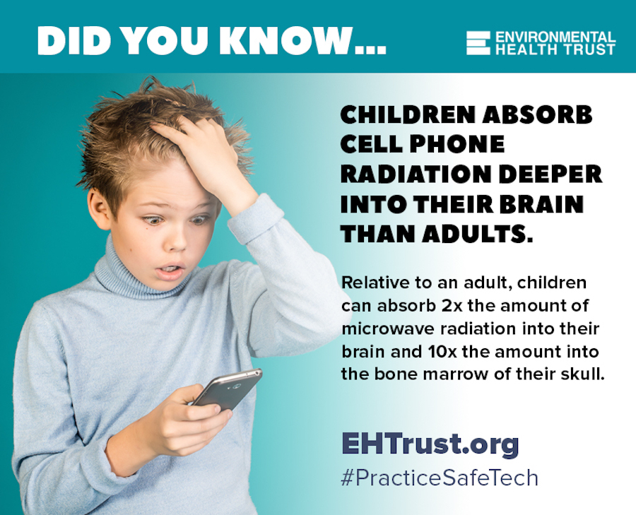 radiation children's brains