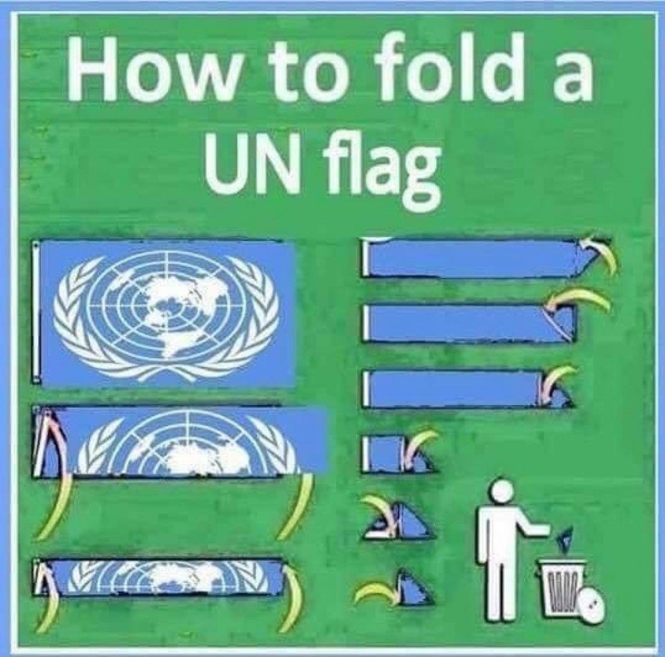how to fold a united nations flag