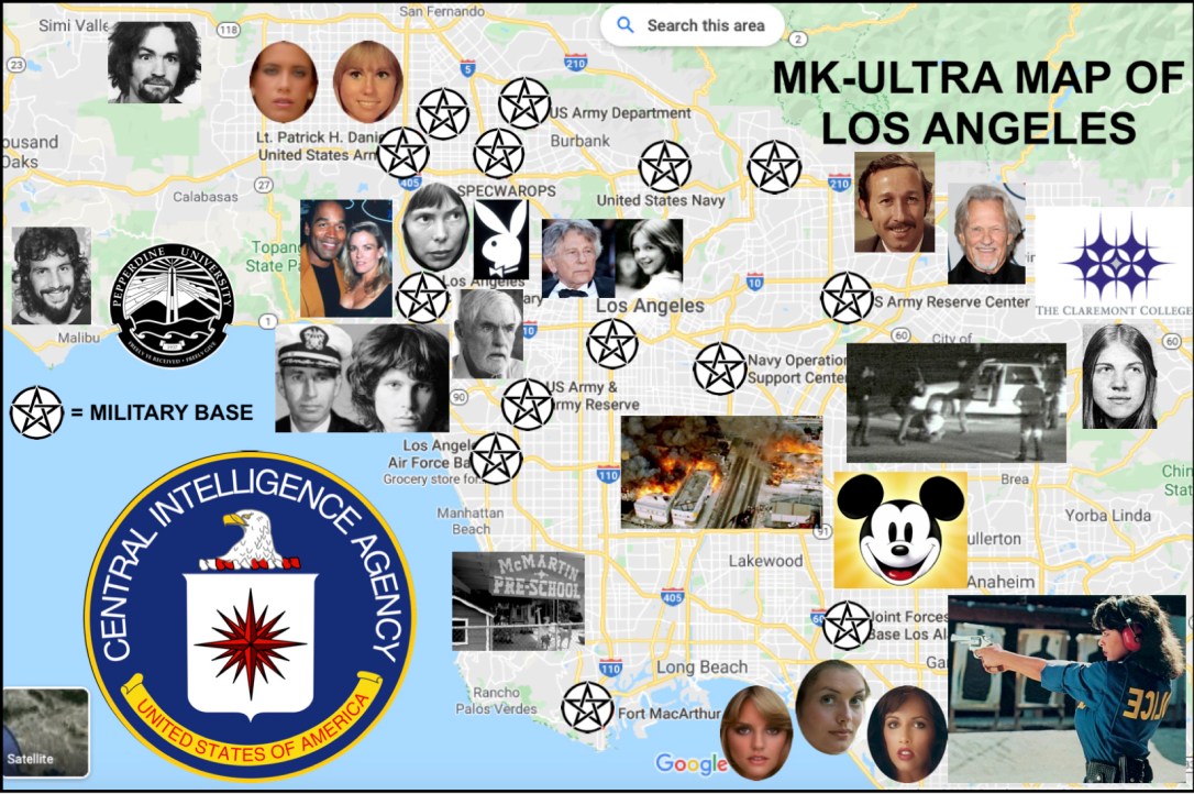 MK-ULTRA MAP OF LOS ANGELES