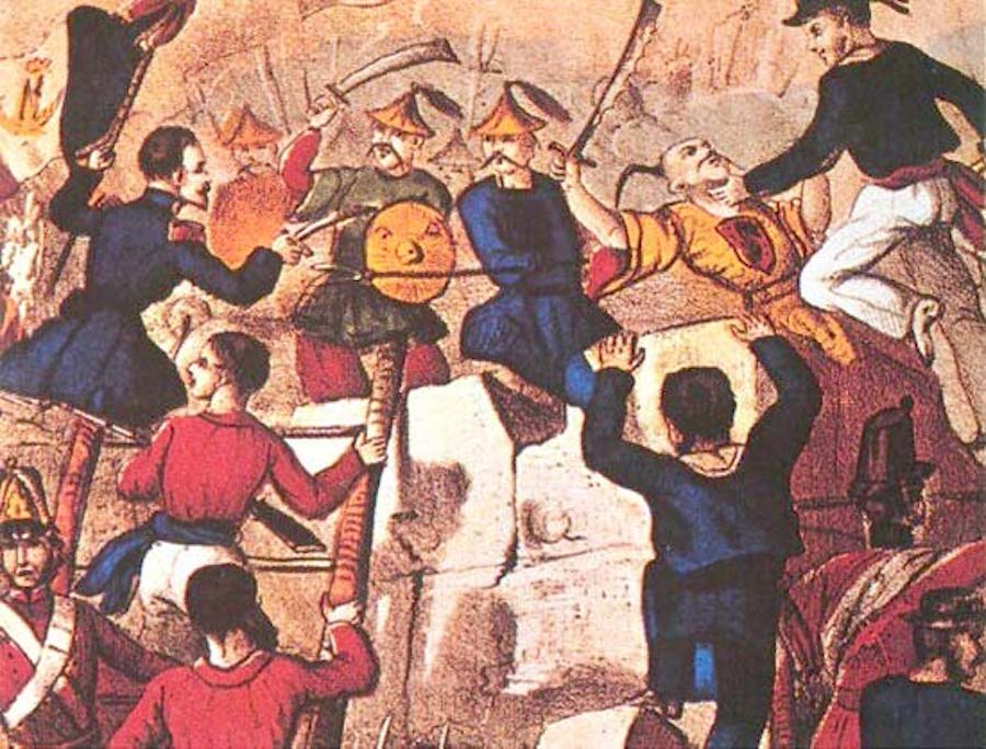 opium wars china battle