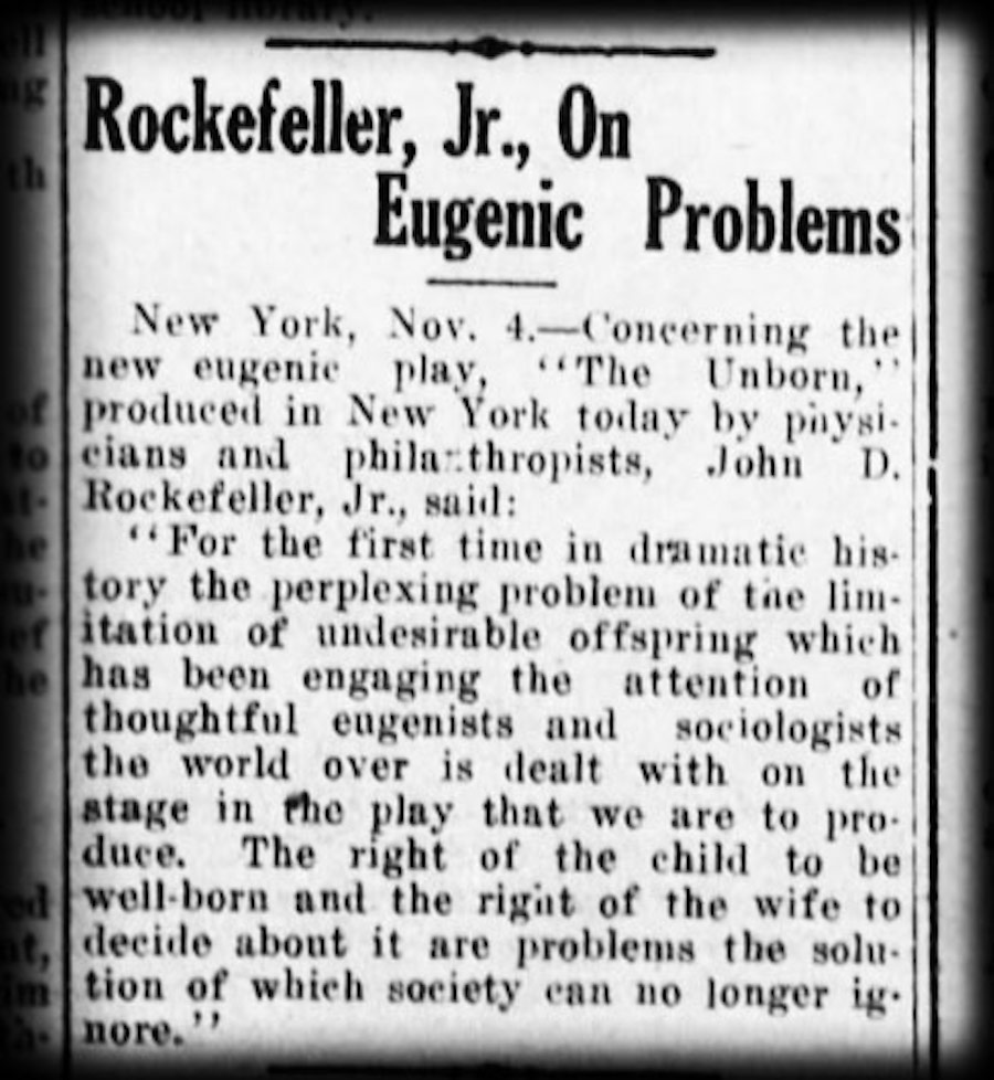 rockefeller news eugenics